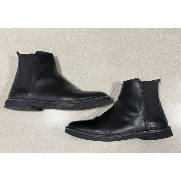 Vince Women's Size 8M Black Leather Chelsea Boots Fur Lining Outdoor City Casual - Picture 6 of 11